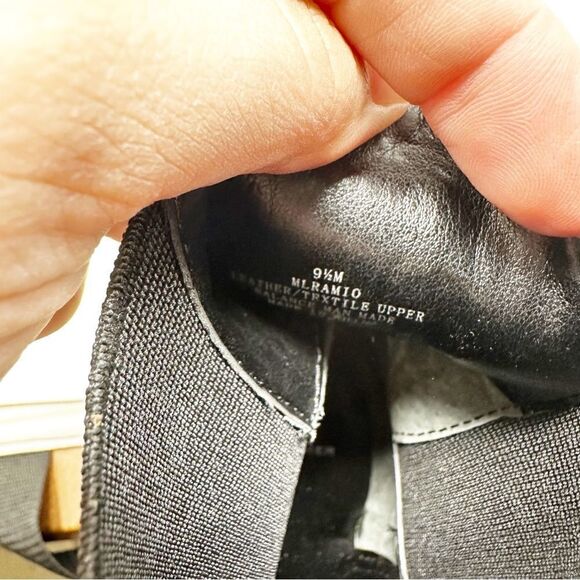 Marc Fisher Vanlisa Black Suede Heeled Lug Chelsea Rubber Heel Slip On Boot 9.5 - Picture 9 of 10